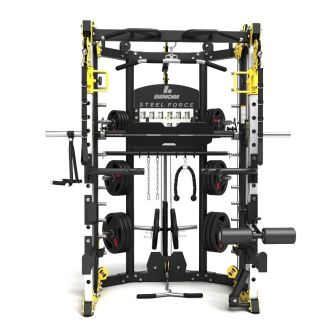 Binom Steel Force B10 NEUES MODELL Multigym, Double Pulley, Power Rack, Multipower, Beinpresse und Zubehör